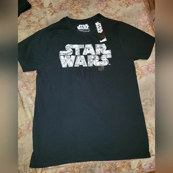 Disney Star Wars MENS Tee Shirt comic strip Black and White - Picture 2 of 9